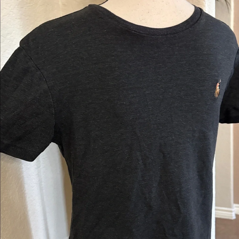 Polo Ralph Lauren custom fit gray marled jersey crewneck short sleeve Tee Size S